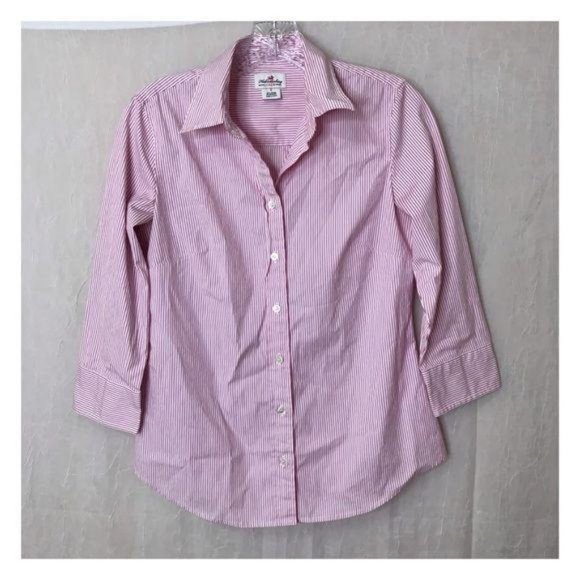 J Crew Haberdashery Small Striped Button Front Top - Picture 1 of 8